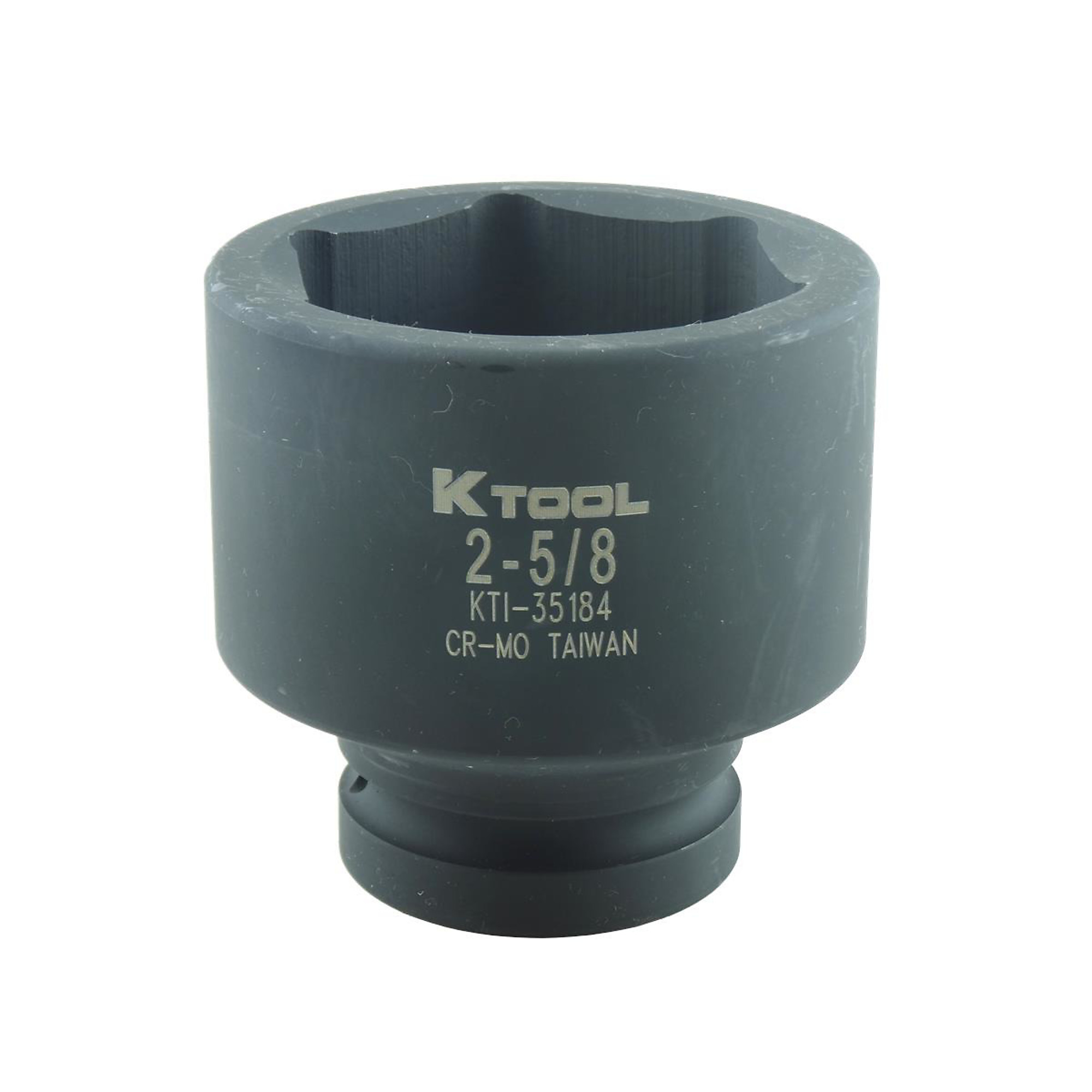 K Tool International 1in. Drive Impact Socket — 2 5/8in., 6-Point, Chrome Moly Steel, Model# KTI35184